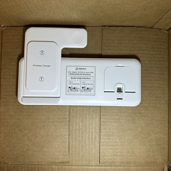 4 in 1 Wireless Charger, 15W Fast Charging Station Dock W/USB C Port. - Picture 2 of 3